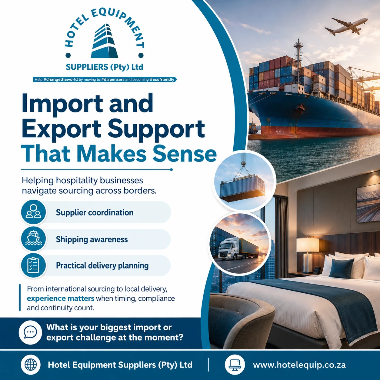 Import and export support campaign artwork